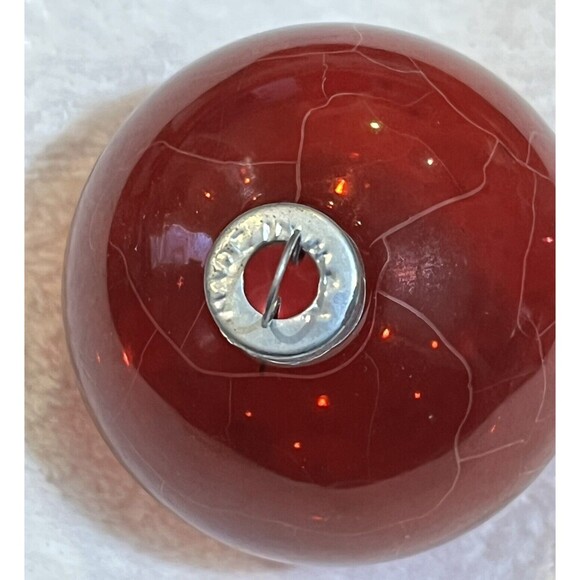 Vtg Unsilvered Red Shiny Brite Ornament 2 5/8" Ball War Era 1940s Translucent - Picture 8 of 8